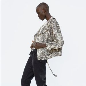 Zara Snakeskin Biker Jacket